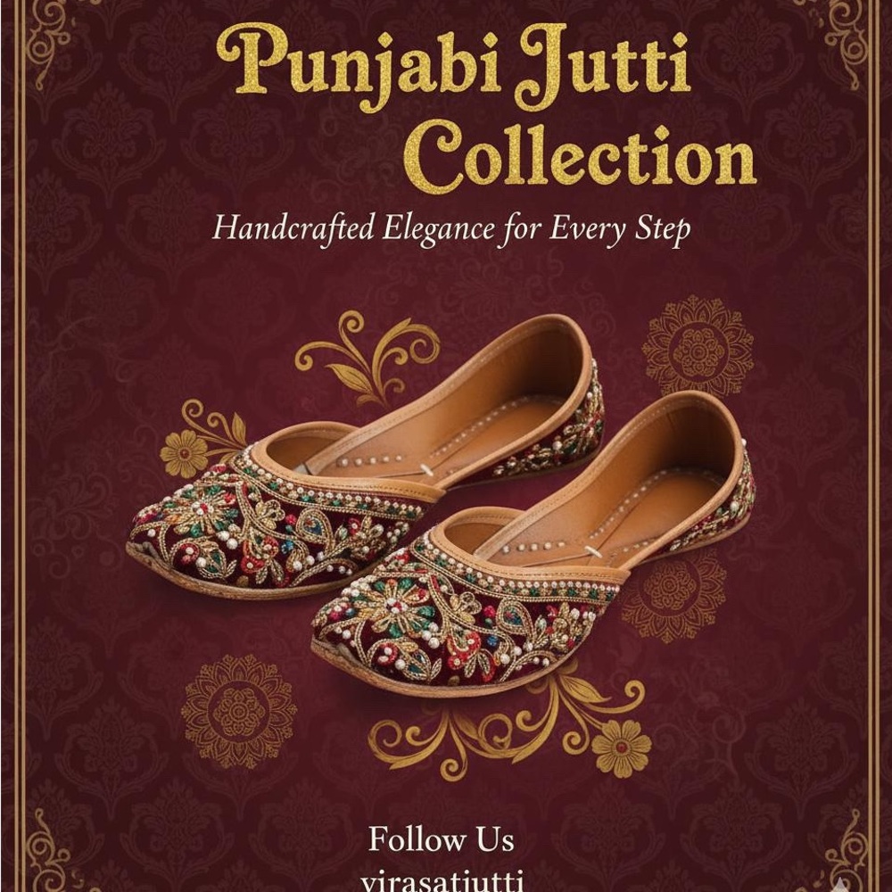 Embroidered Punjabi Jutti - Multicolor